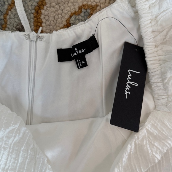 NEW Lulu’s Cream Puff Sleeve Textures Midi - Picture 8 of 9